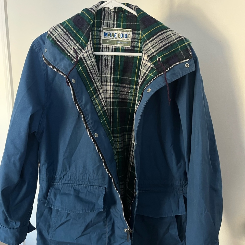 Women’s Maine Guide Blue Flannel Lined Jacket